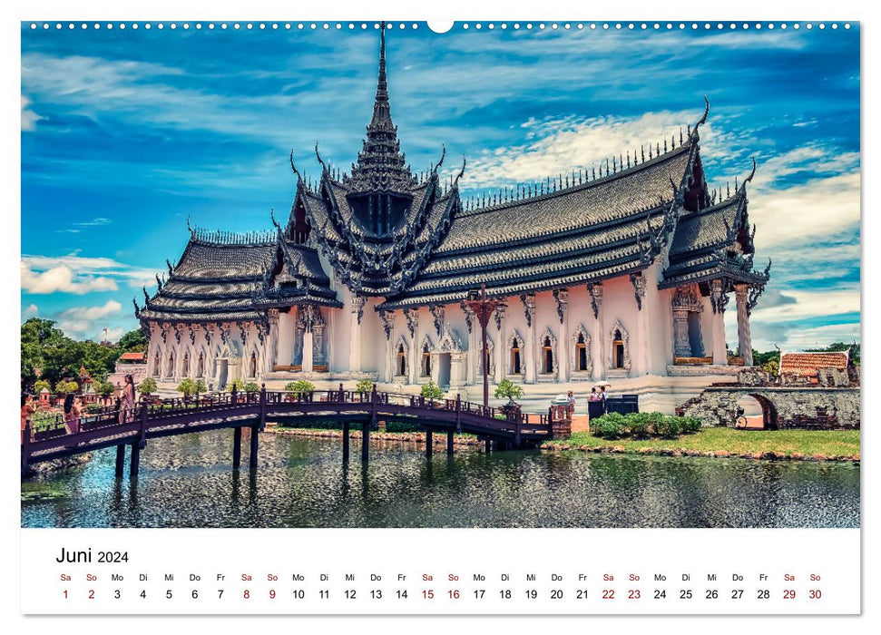 Buddhistische Tempel Thailand (CALVENDO Premium Wandkalender 2024)