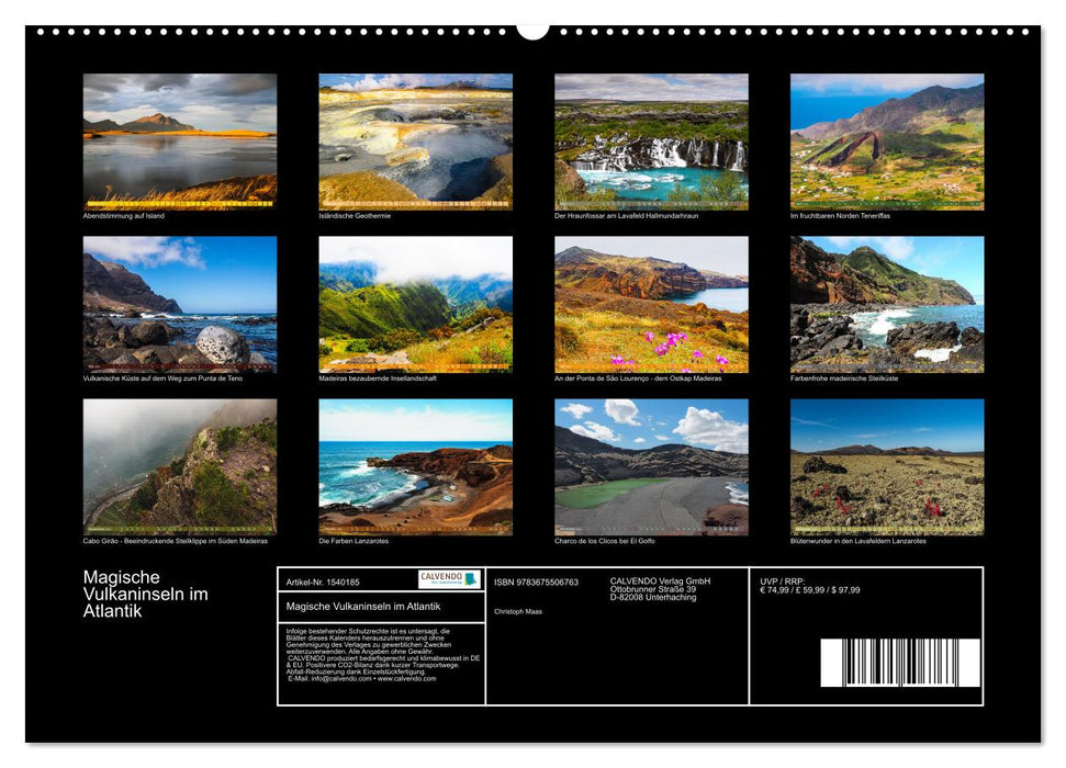 Magische Vulkaninseln im Atlantik (CALVENDO Premium Wandkalender 2024)