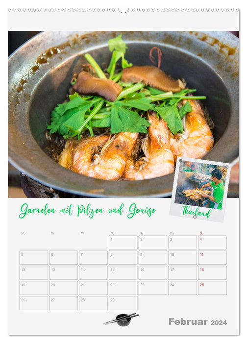 ASIA STREET FOOD - Der Küchenplaner (CALVENDO Wandkalender 2024)