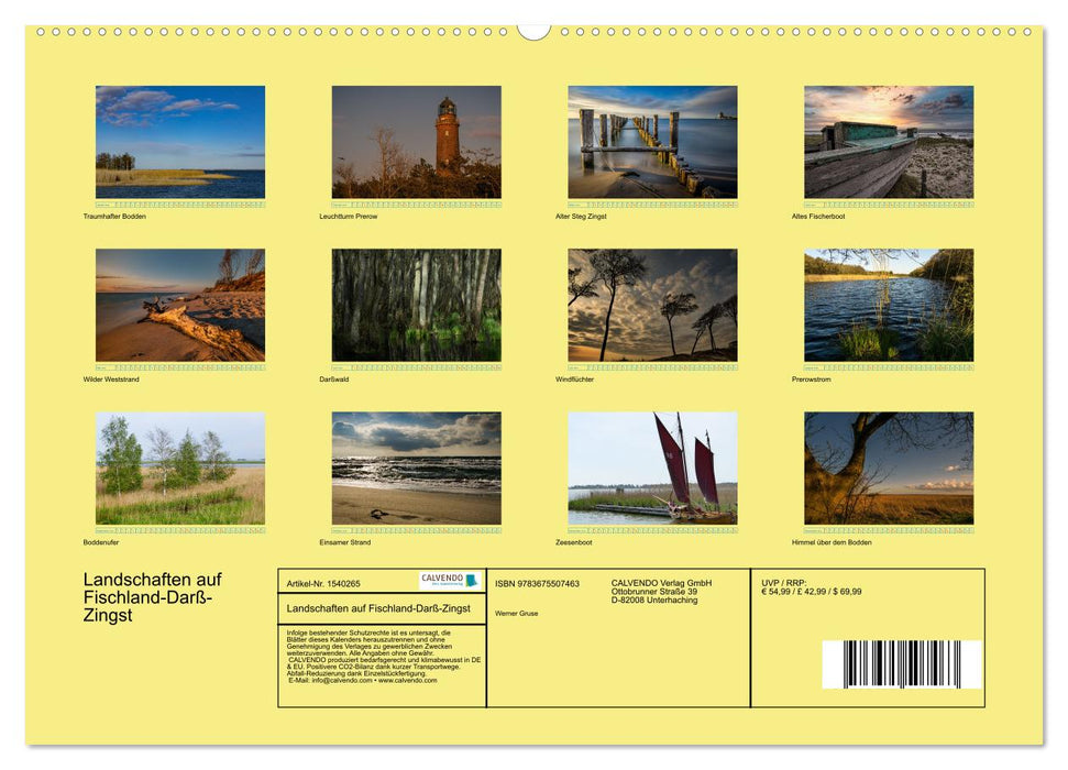 Landscapes on Fischland-Darß-Zingst (CALVENDO wall calendar 2024) 