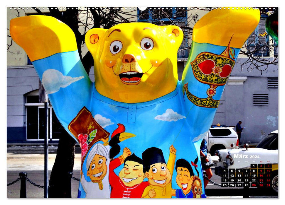 Buddy Bears in Cuba - Bären-Parade in Havanna (CALVENDO Wandkalender 2024)