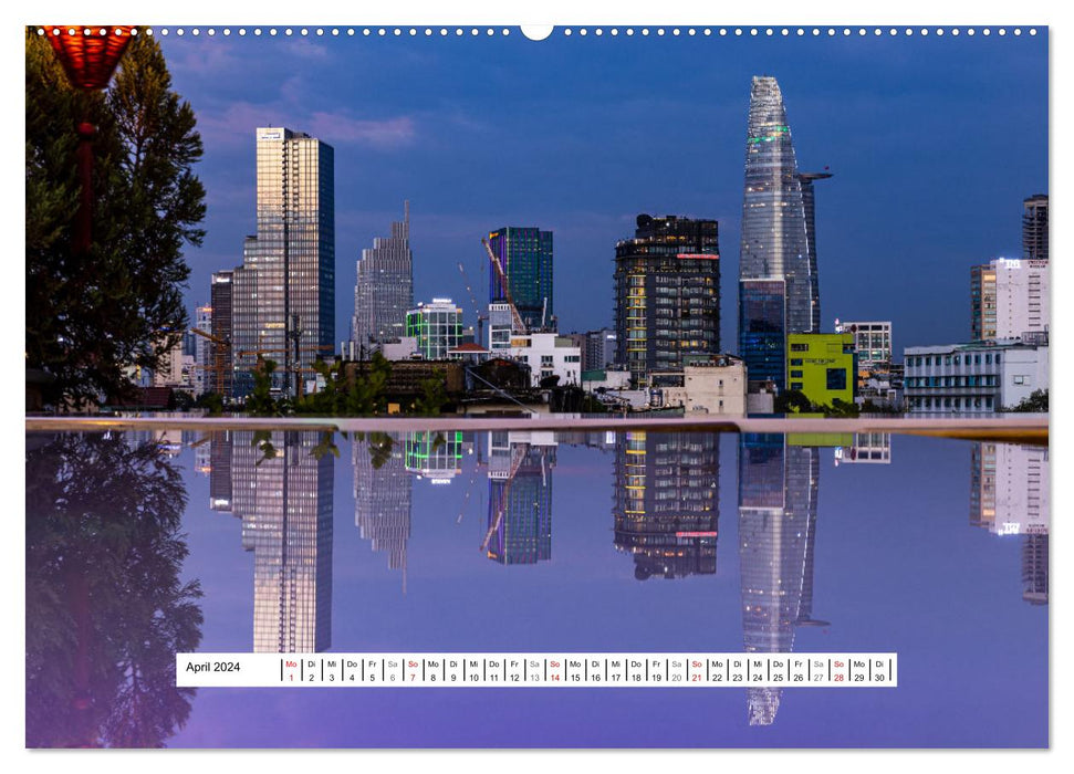 Die Skyline von Saigon (CALVENDO Premium Wandkalender 2024)