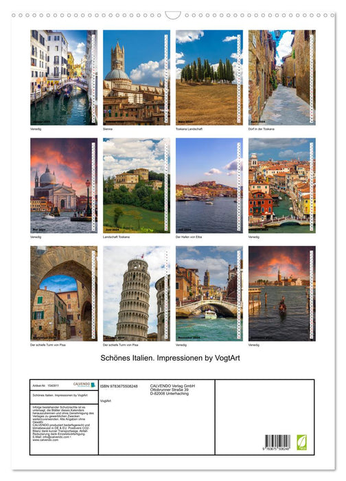Schönes Italien. Impressionen by VogtArt (CALVENDO Wandkalender 2024)