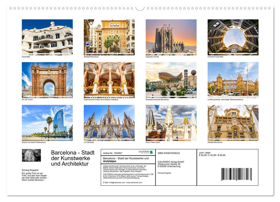 Barcelona - Stadt der Kunstwerke und Architektur (CALVENDO Wandkalender 2024)