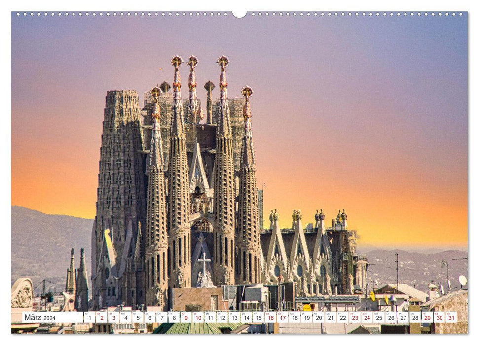 Barcelona - Stadt der Kunstwerke und Architektur (CALVENDO Wandkalender 2024)