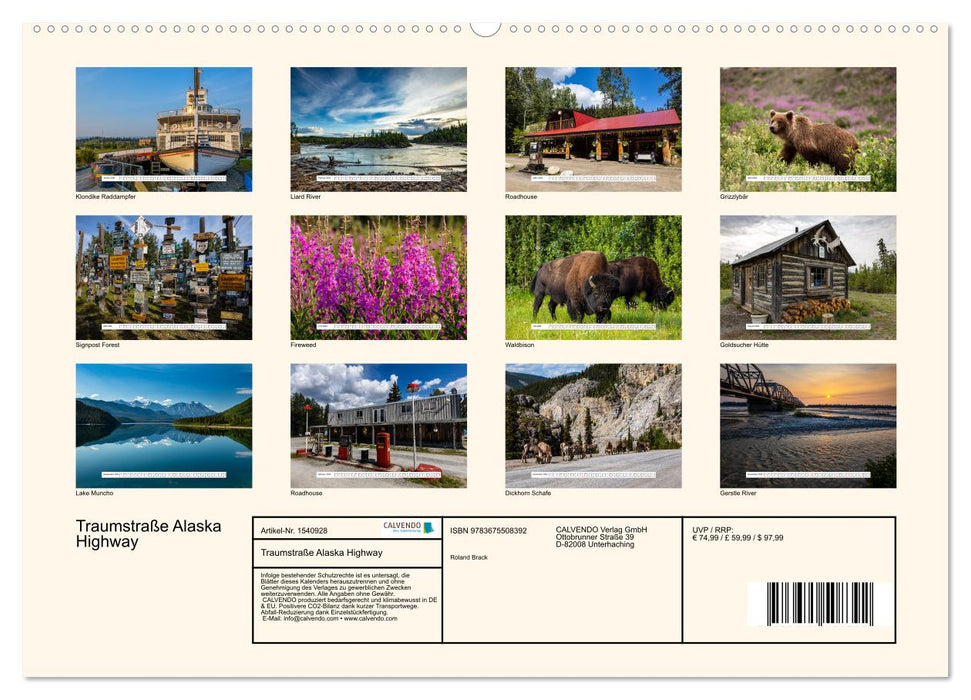 Traumstraße Alaska Highway (CALVENDO Premium Wandkalender 2024)