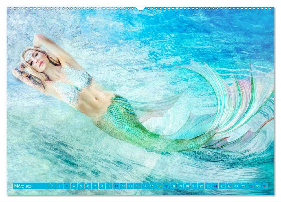 Meerjungfrauen - Artwork (CALVENDO Wandkalender 2024)