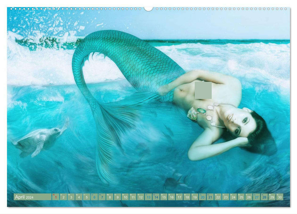 Meerjungfrauen - Artwork (CALVENDO Wandkalender 2024)