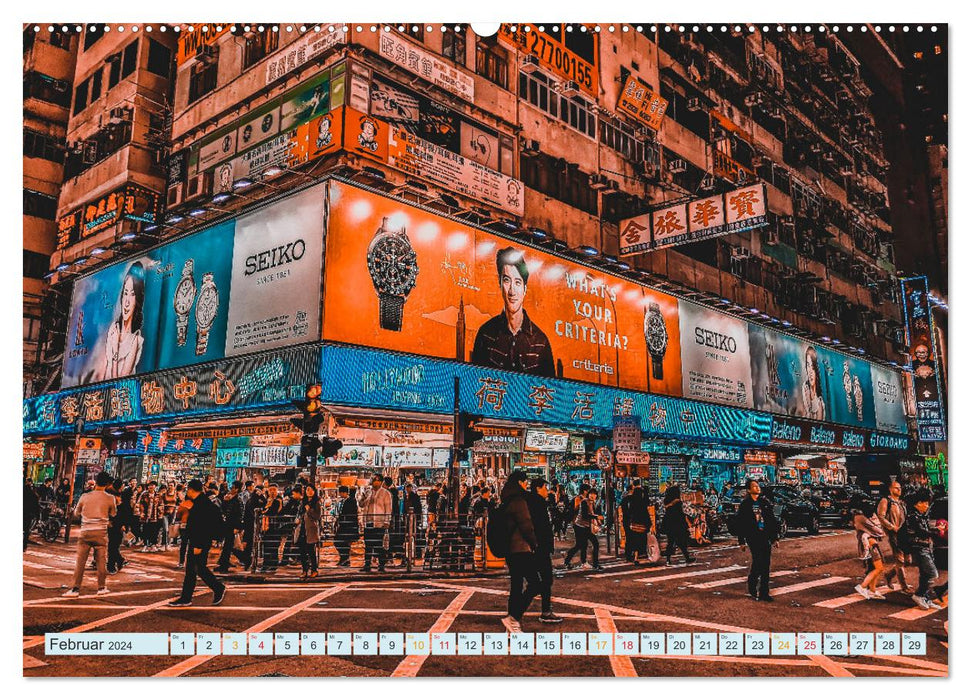 Hongkong Street (CALVENDO Premium Wandkalender 2024)