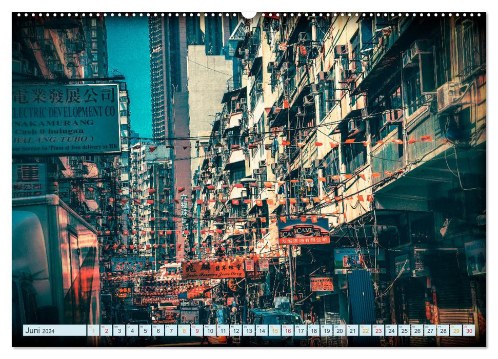 Hong Kong Street (Calendrier mural CALVENDO Premium 2024) 