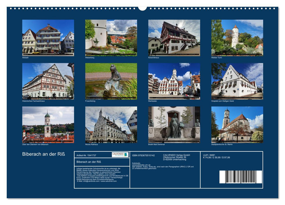 Biberach an der Riß (CALVENDO Premium Wandkalender 2024)