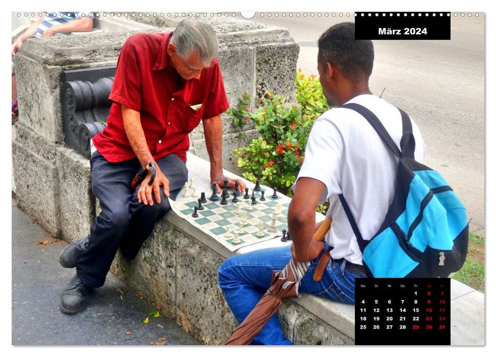 Faszination Schach - Das königliche Spiel in Kuba (CALVENDO Wandkalender 2024)