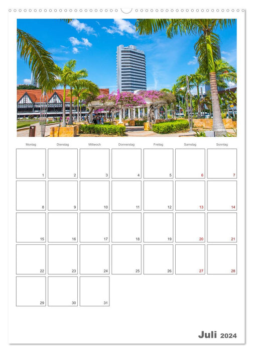 Hauptstadt Malaysias - Kuala Lumpur - Familienplaner (CALVENDO Premium Wandkalender 2024)