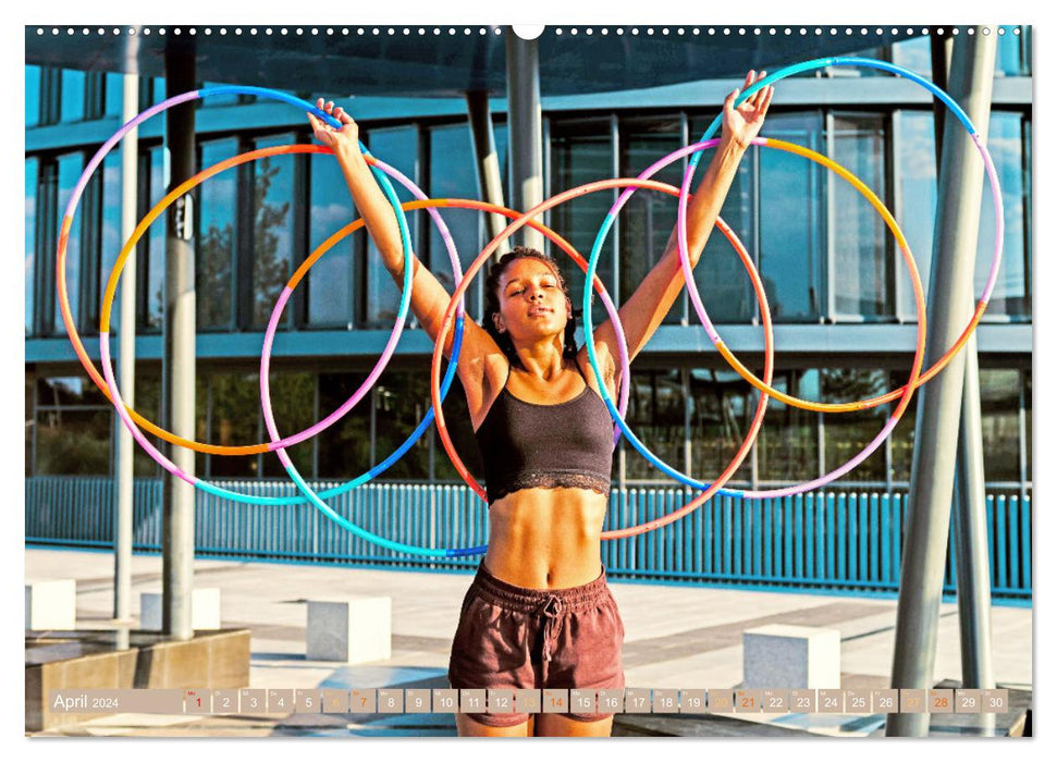 Hula-Hoop-lala: Spaß, Sport und Fitness mit Hula-Hoop-Reifen (CALVENDO Premium Wandkalender 2024)
