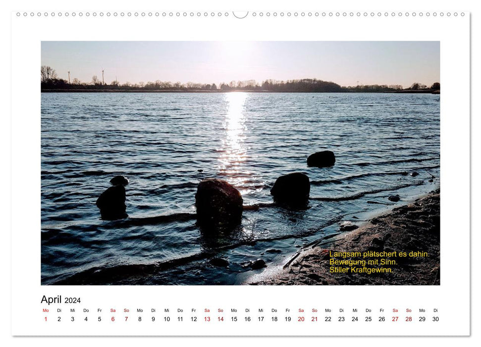 Lyrische Wasserwelt - Poesieflügel unterwegs in Brandenburg (CALVENDO Wandkalender 2024)
