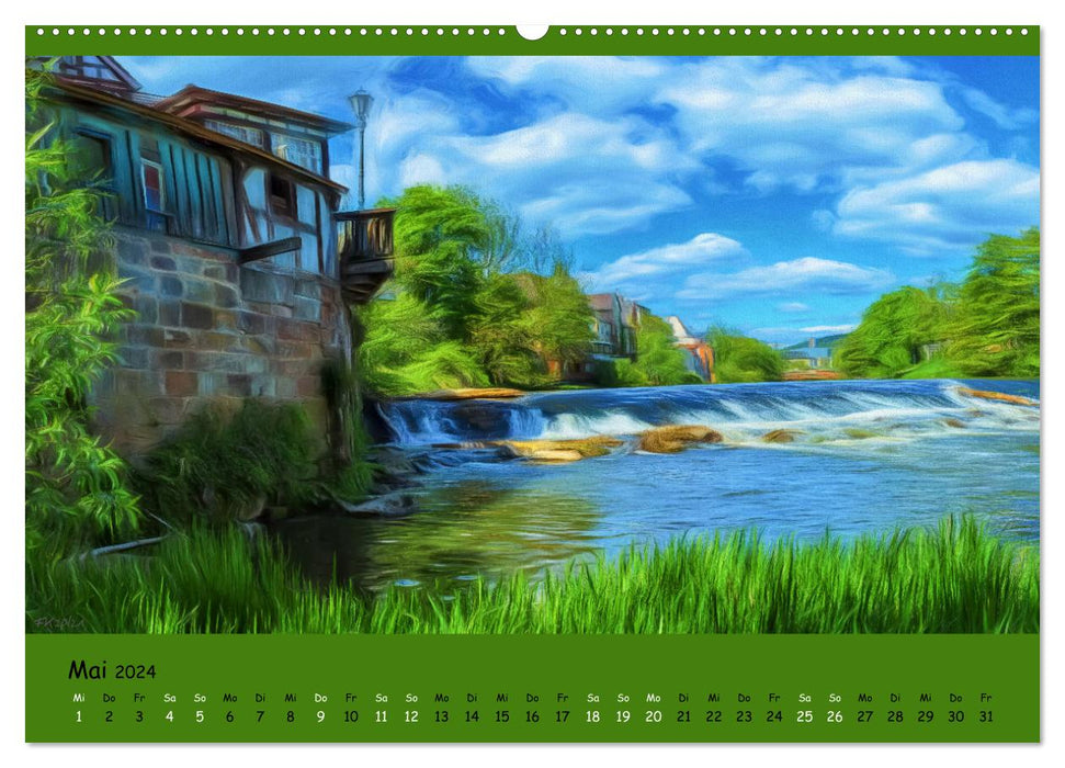 Marburg pittoresque (calendrier mural CALVENDO 2024) 