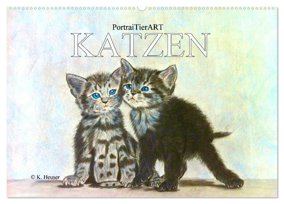 PortraiTierART KATZEN (CALVENDO Wandkalender 2024)