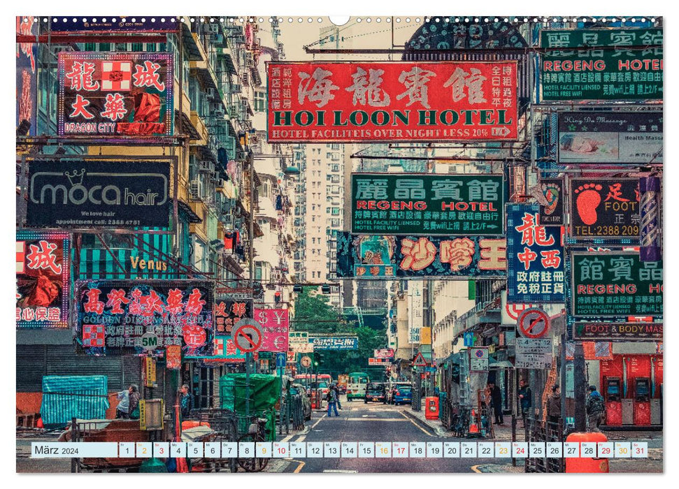 Hong Kong Street (Calendrier mural CALVENDO 2024) 