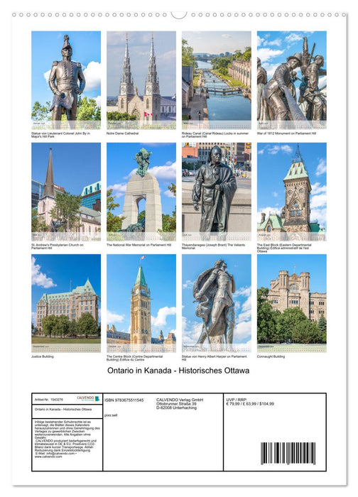 Ontario in Kanada - Historisches Ottawa (CALVENDO Premium Wandkalender 2024)