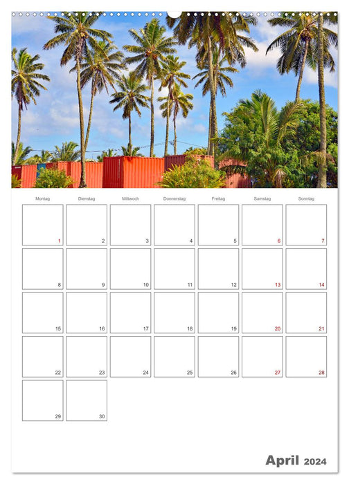 Traumhaftes Paradies - Rarotonga Urlaubsplaner (CALVENDO Premium Wandkalender 2024)