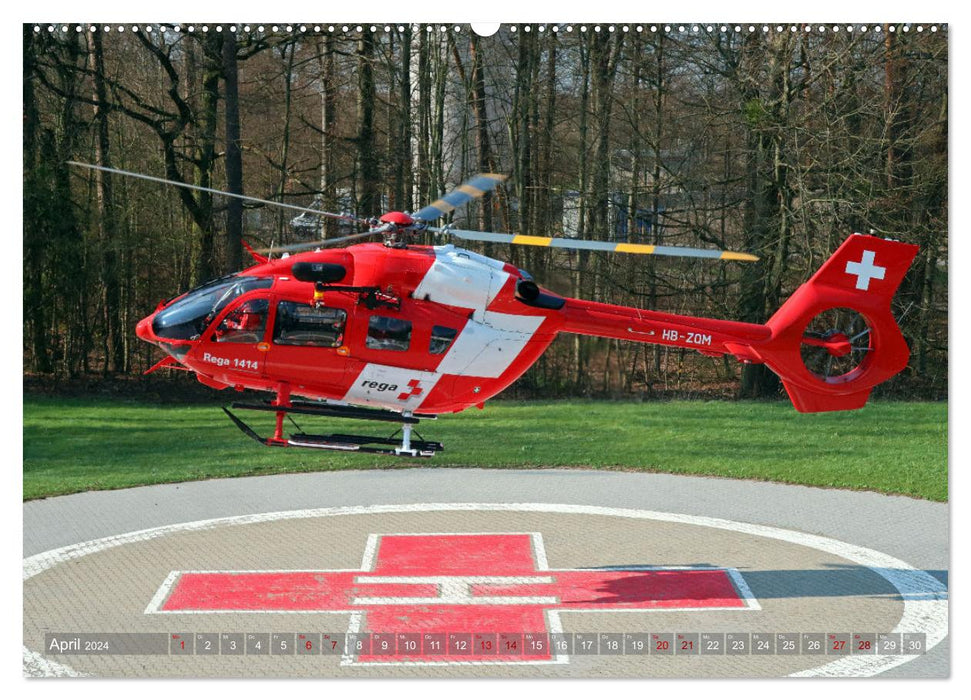 Helikopter in der Luft 2.0 (CALVENDO Wandkalender 2024)