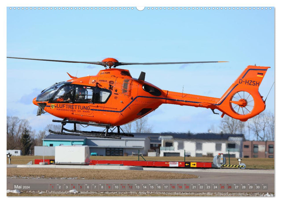 Hélicoptère dans les airs 2.0 (Calendrier mural CALVENDO 2024) 