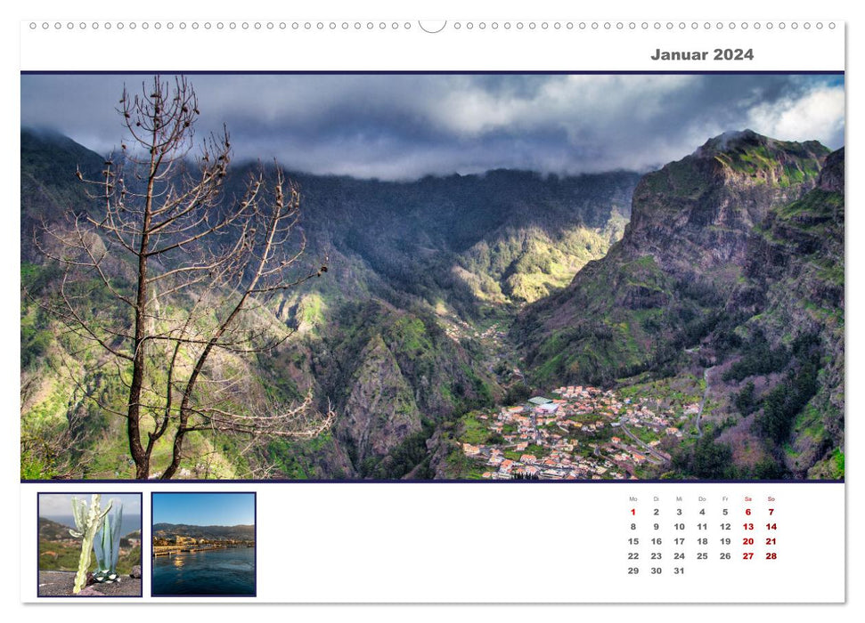 Madeira, grüne Insel im blauen Meer (CALVENDO Wandkalender 2024)