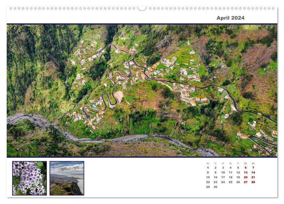 Madère, île verte dans la mer bleue (Calendrier mural CALVENDO 2024) 