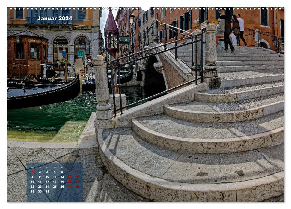 Venedig und seine Brücken (CALVENDO Premium Wandkalender 2024)