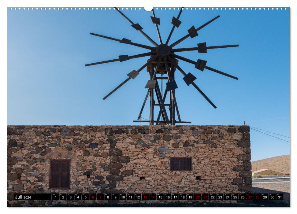 Die Windmühlen Fuerteventuras (CALVENDO Premium Wandkalender 2024)