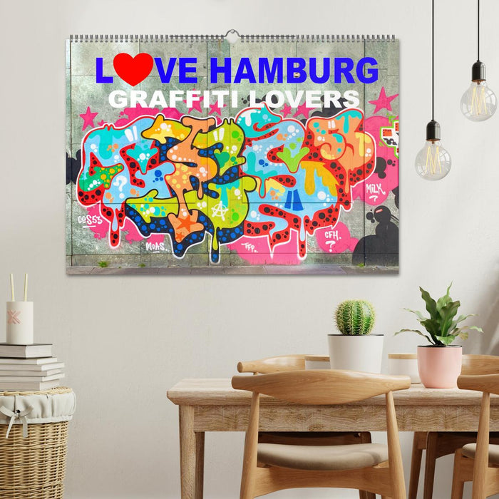 LOVE HAMBURG - GRAFFITI LOVERS (CALVENDO Wandkalender 2024)