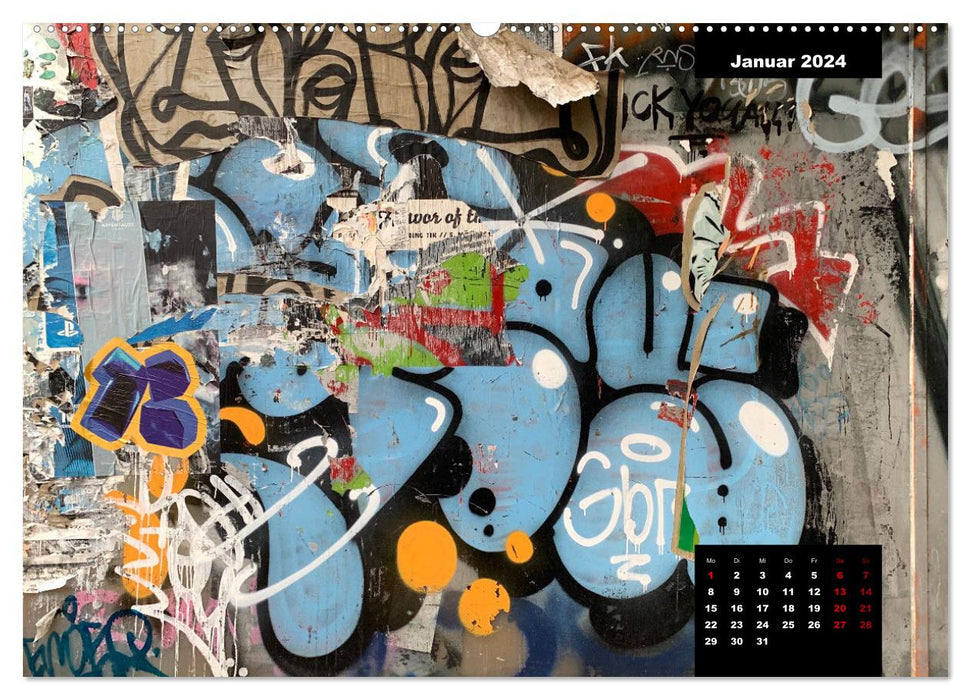 LOVE HAMBURG - GRAFFITI LOVERS (CALVENDO Wandkalender 2024)
