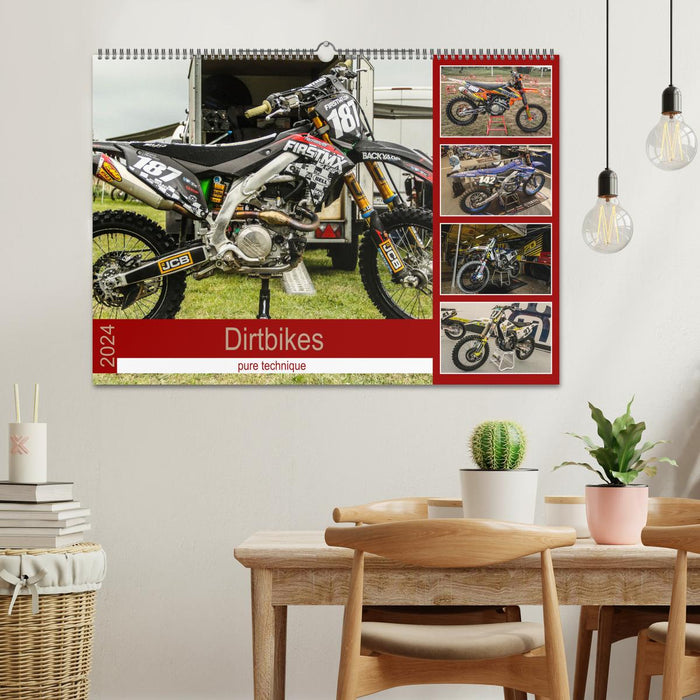 Dirtbikes - pure technique (CALVENDO Wandkalender 2024)