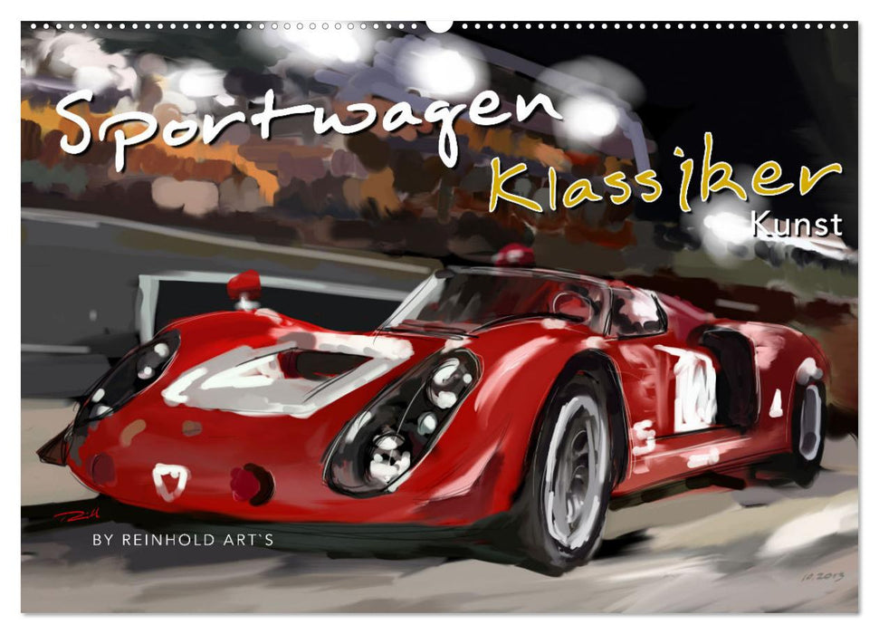Sportwagen Klassiker Kunst (CALVENDO Wandkalender 2024)
