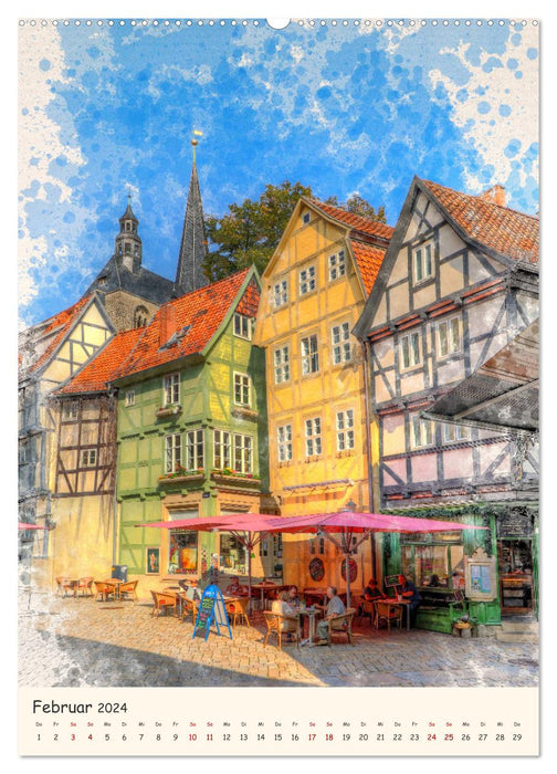 Quedlinburg - unsere Stadt (CALVENDO Premium Wandkalender 2024)