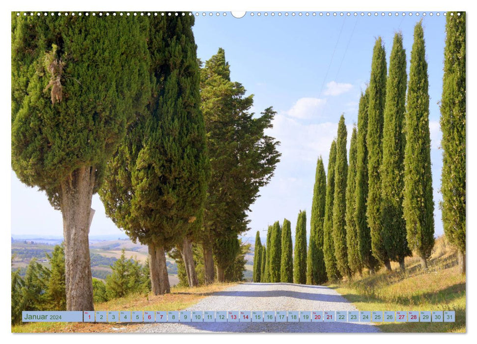 Crete Senesi – Beauté brute de la Toscane (Calvendo Premium Wall Calendar 2024) 