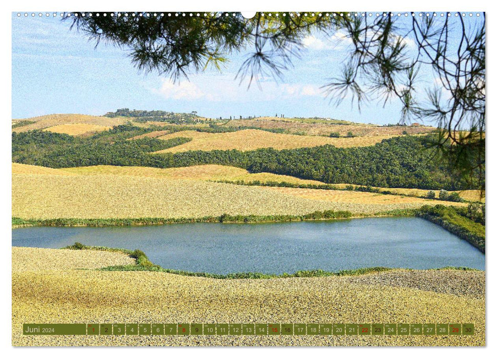 Crete Senesi - Raue Schönheit der Toskana (CALVENDO Premium Wandkalender 2024)