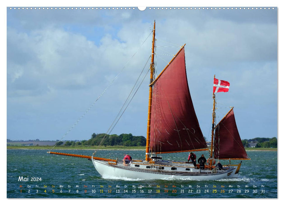 Navires traditionnels sur le Limfjord (calendrier mural CALVENDO 2024) 