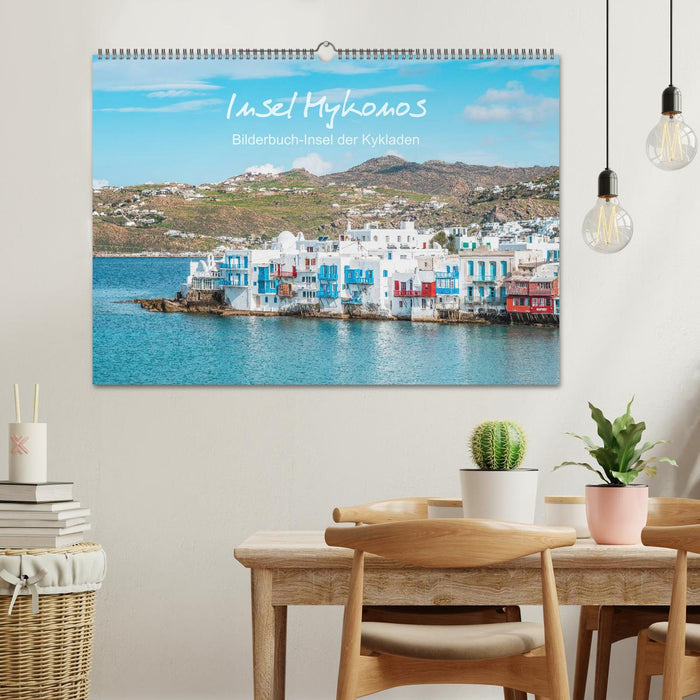 Île de Mykonos - livre d'images île des Cyclades (calendrier mural CALVENDO 2024) 