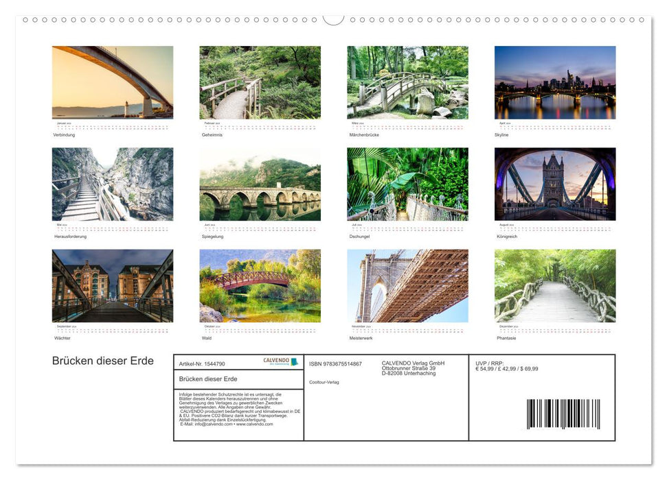 Brücken dieser Erde (CALVENDO Wandkalender 2024)