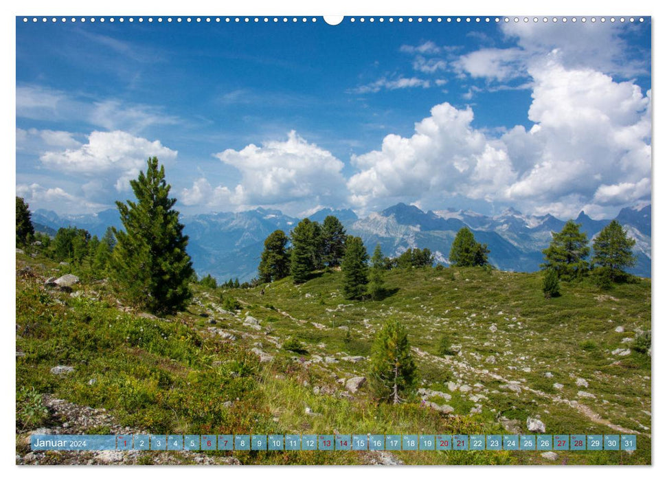 Nendaz - 4-Vallées - La région de vacances ensoleillée de Suisse (calendrier mural CALVENDO 2024) 