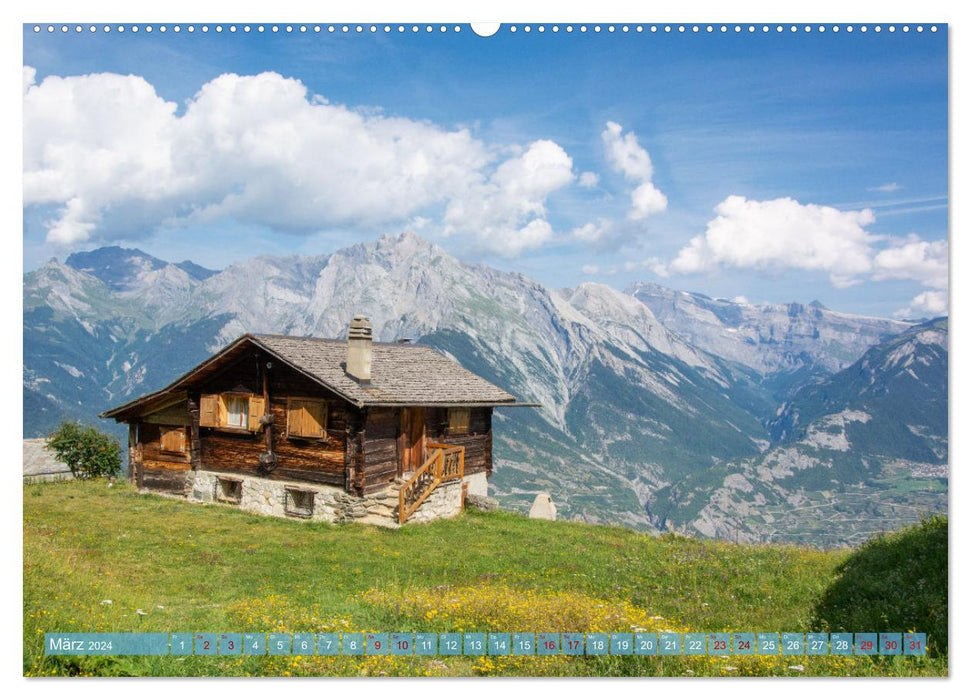 Nendaz - 4-Vallées - Die sonnige Ferienregion der Schweiz (CALVENDO Wandkalender 2024)