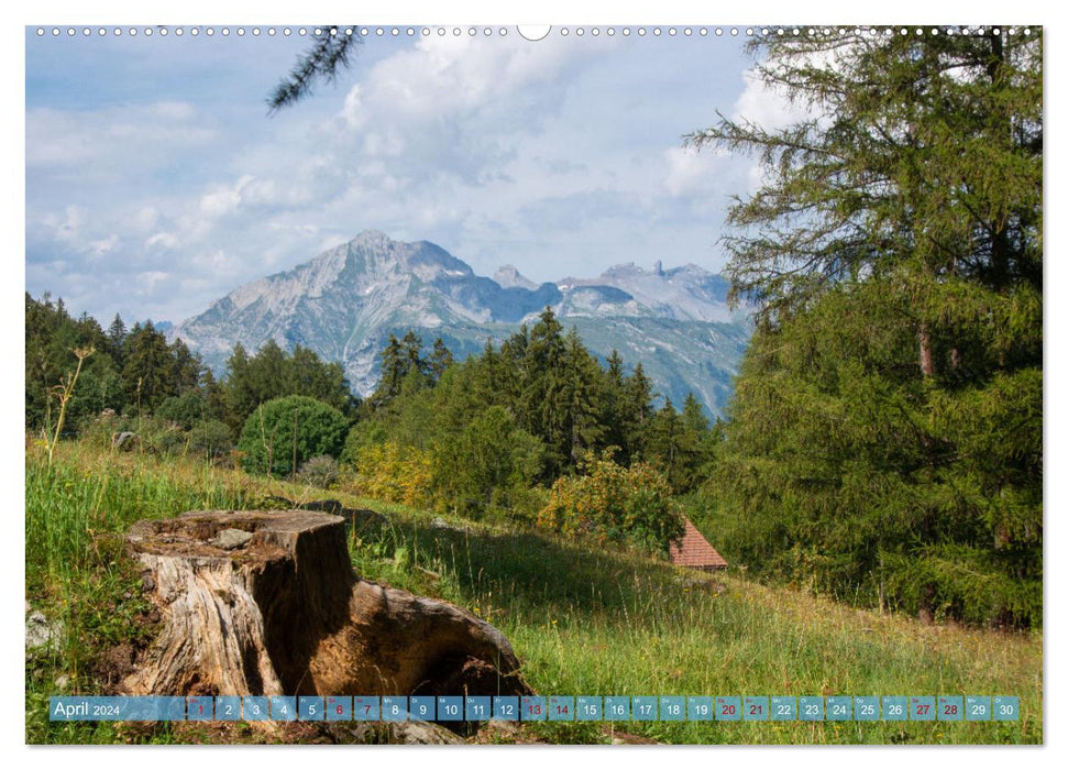 Nendaz - 4-Vallées - La région de vacances ensoleillée de Suisse (calendrier mural CALVENDO 2024) 