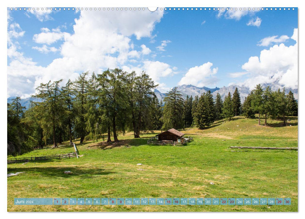 Nendaz - 4-Vallées - Die sonnige Ferienregion der Schweiz (CALVENDO Wandkalender 2024)