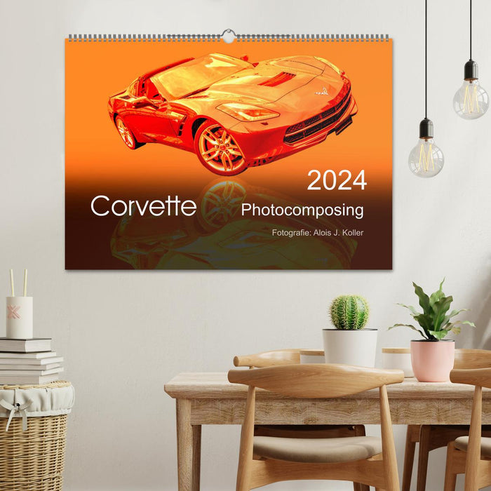 Corvette Photocomposing (CALVENDO Wandkalender 2024)