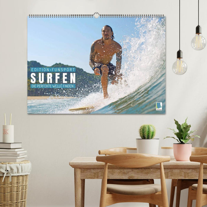 Surf : Trouver la vague parfaite - Edition Funsport (Calendrier mural CALVENDO 2024) 