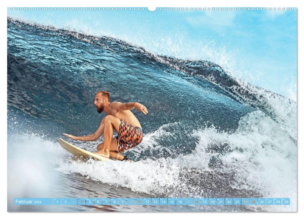 Surf : Trouver la vague parfaite - Edition Funsport (Calendrier mural CALVENDO 2024) 
