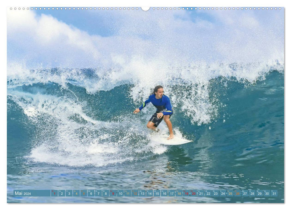 Surf : Trouver la vague parfaite - Edition Funsport (Calendrier mural CALVENDO 2024) 