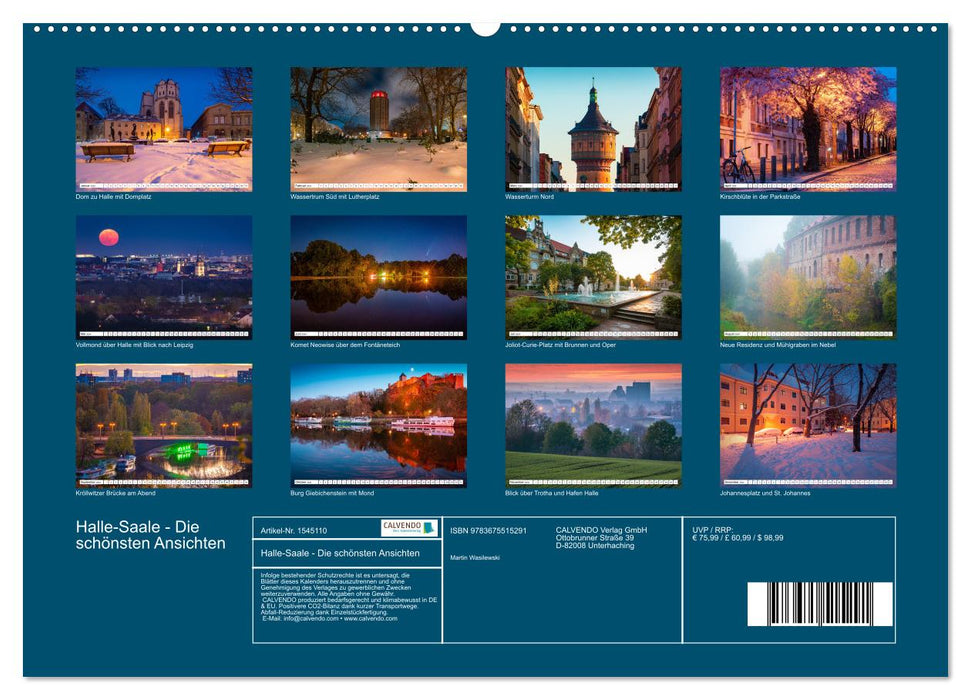 Halle-Saale - Die schönsten Ansichten (CALVENDO Premium Wandkalender 2024)