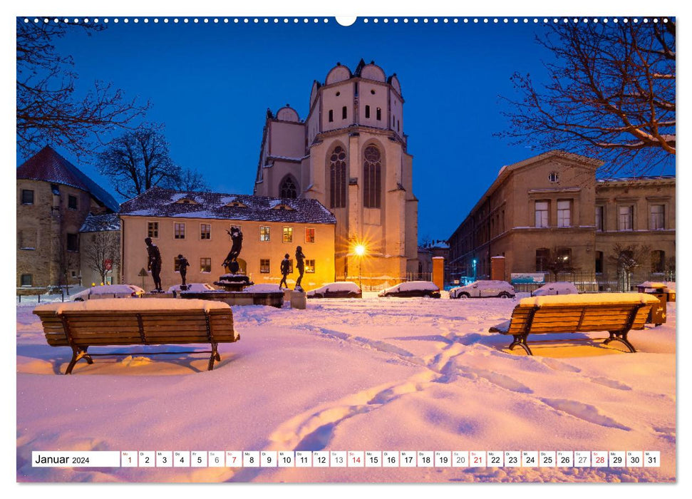 Halle-Saale - Les plus belles vues (Calvendo Premium Wall Calendar 2024) 